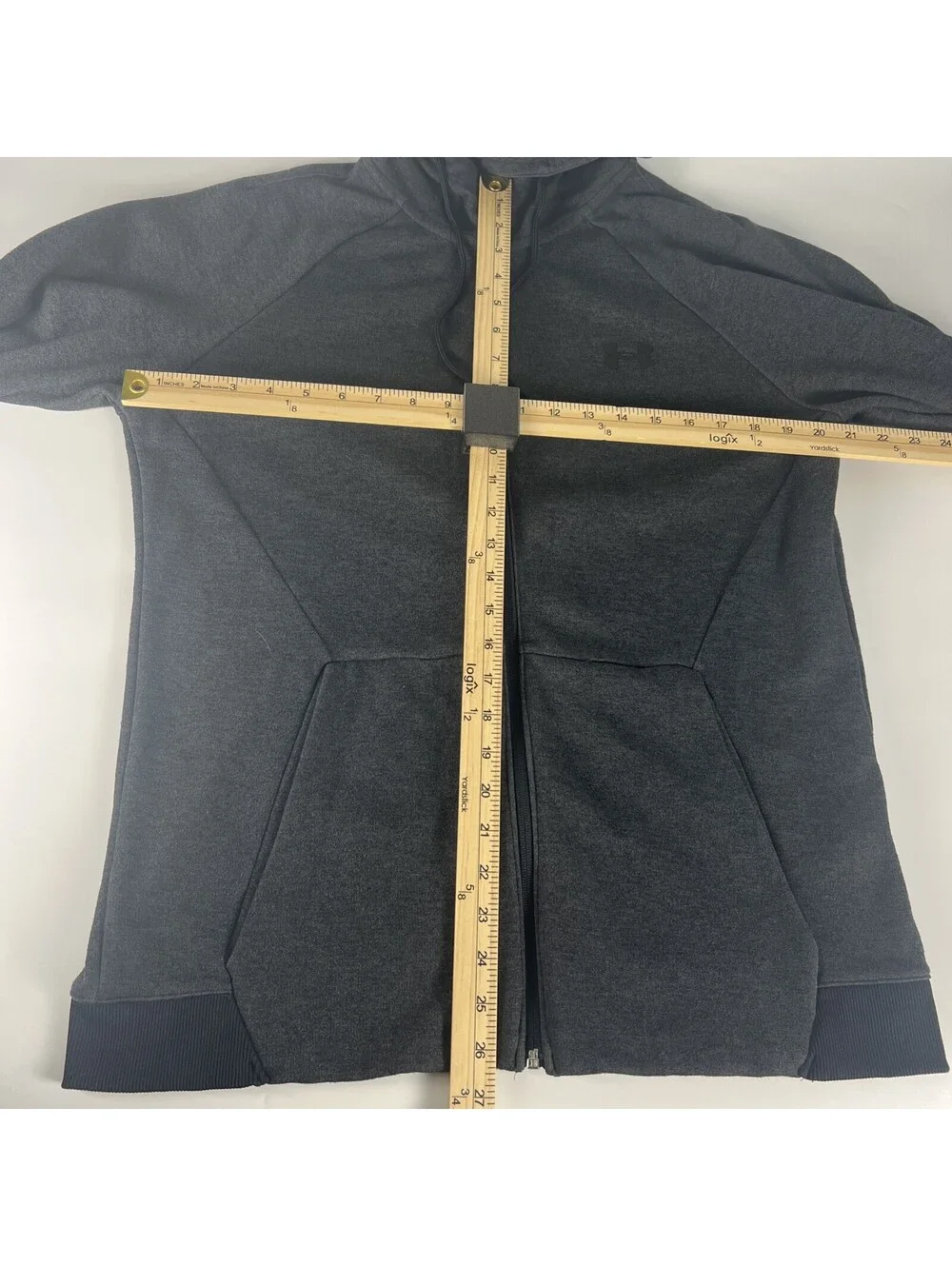 Under Armour Charcoal Zip-Up Sweater-Men's Large
